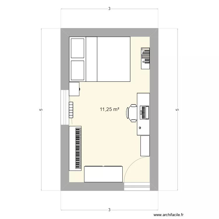 chambre 2. Plan de 