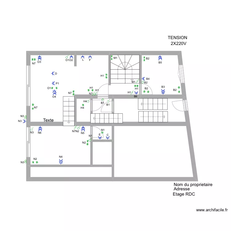  REZ DE CHAUSSEE. Plan de 