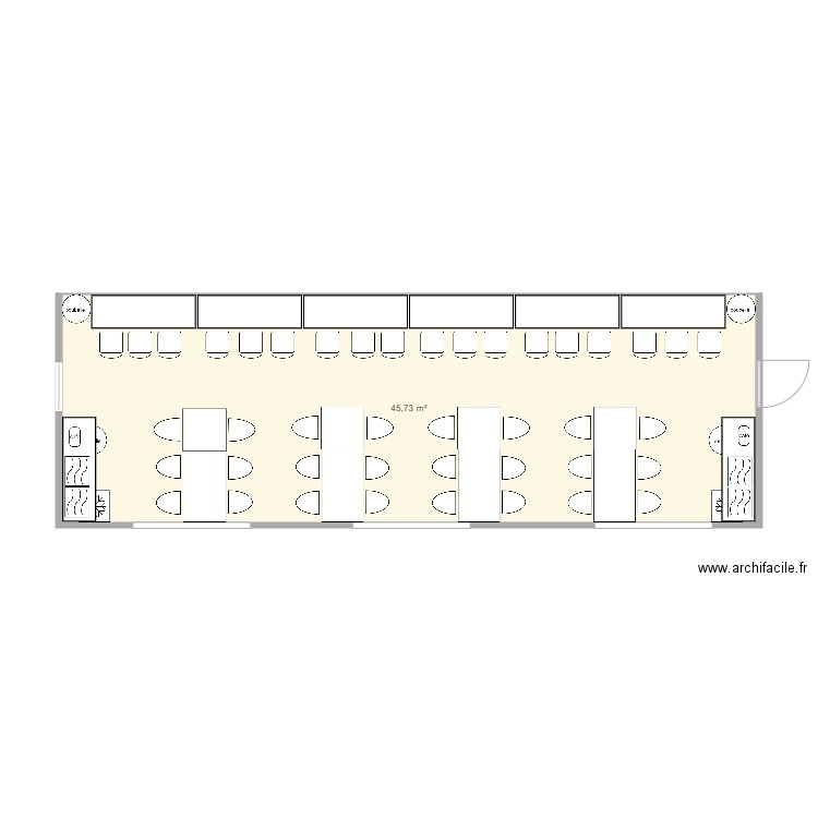 Plan réfectoire Hordain. Plan de 0 pièce et 0 m2