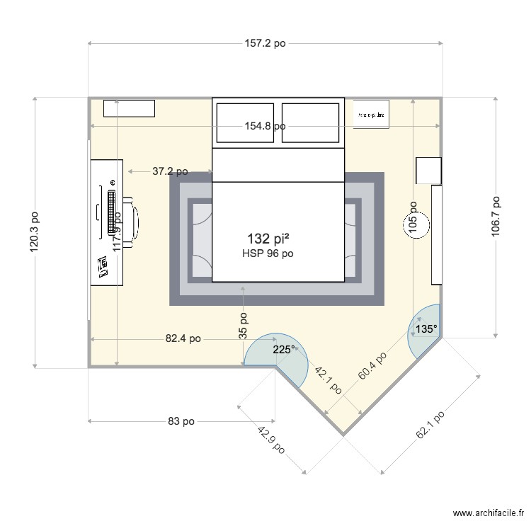 chambre justine. Plan de 0 pièce et 0 m2