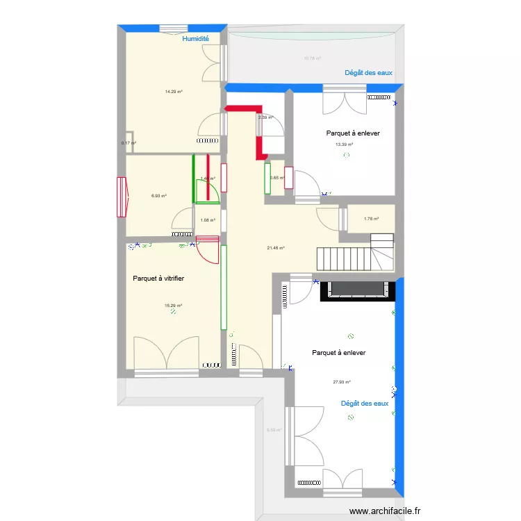 Rez de chauss&eacute;e Am&eacute;nagement. Plan de 