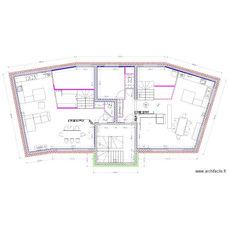 Etage 1 Grange isolation  mur 7. Plan de 0 pièce et 0 m2