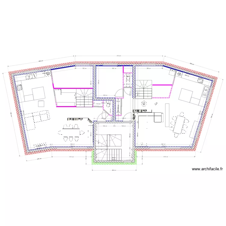 Etage 1 Grange isolation  mur 7. Plan de 