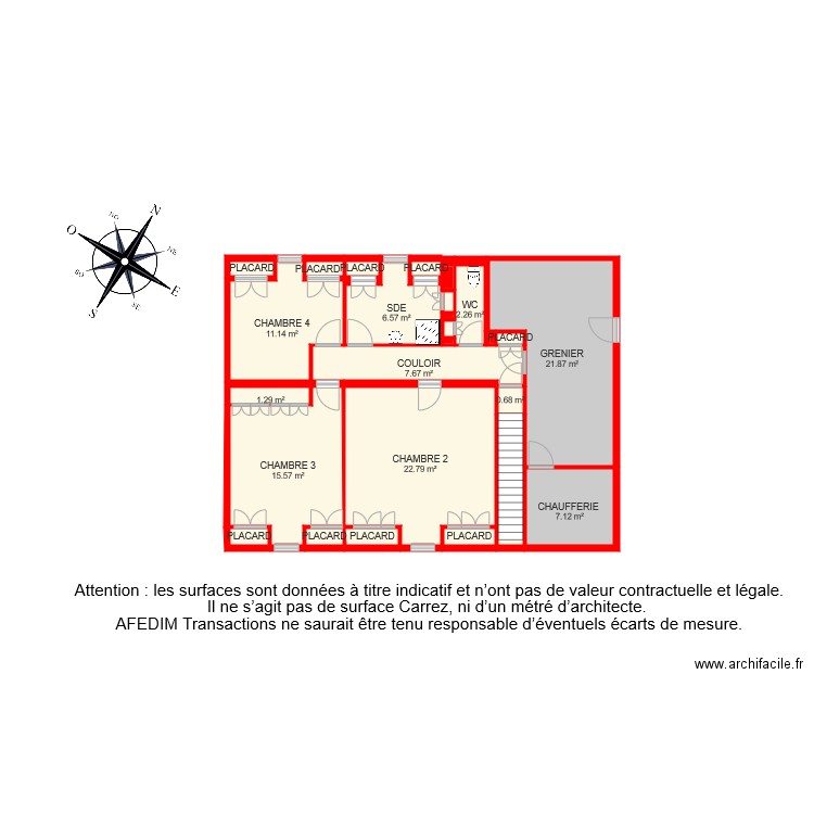 BI 6330 ETAGE 1 HUBERT EF. Plan de 0 pièce et 0 m2