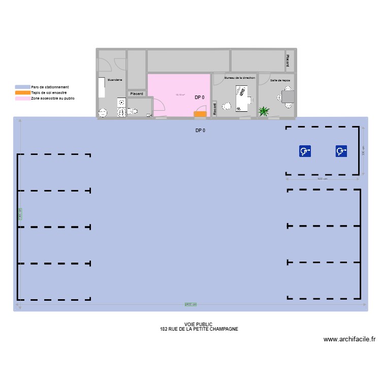 LES PETITS PAS DE LA ROSE après travaux vue parking. Plan de 0 pièce et 0 m2 LES PETITS PAS DE LA ROSE après travaux vue parking. Plan de 0 pièce et 0 m2
