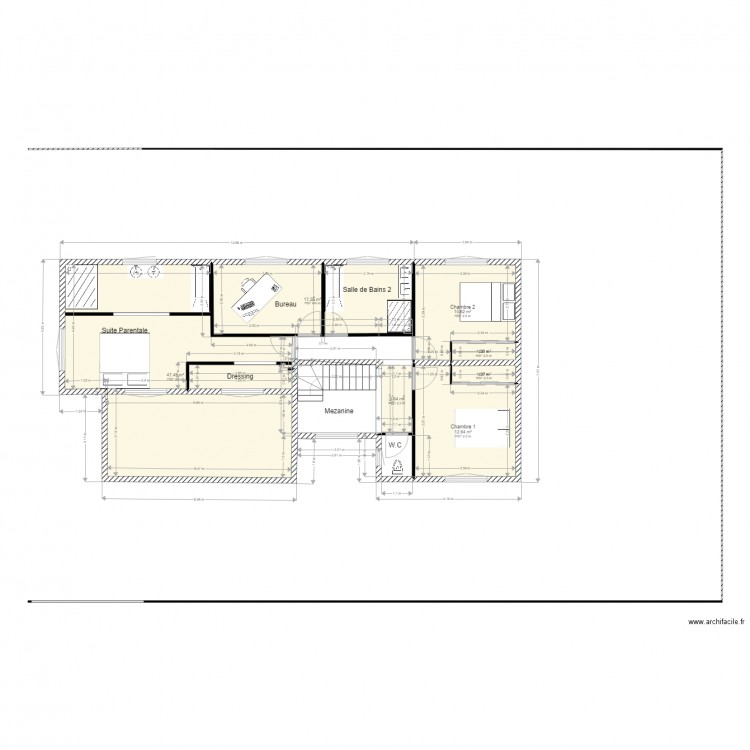 PROJET HORBOURG WHIR etage. Plan de 0 pièce et 0 m2