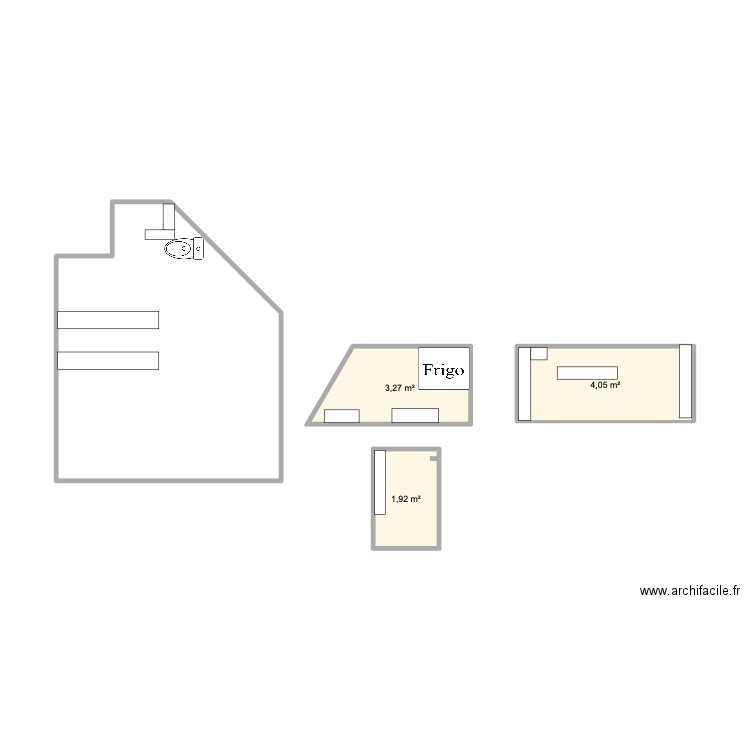 MARUYA. Plan de 3 pièces et 9 m2