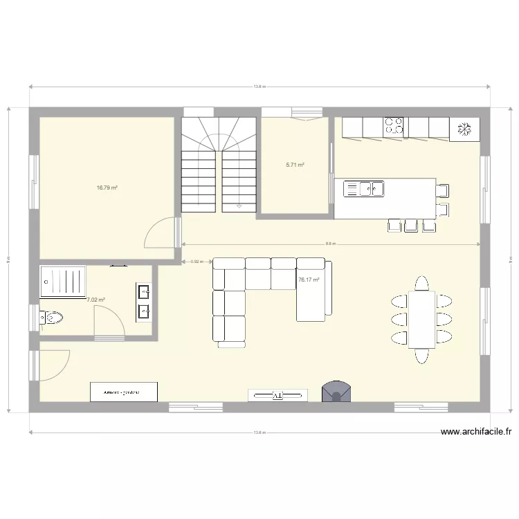 plan 8400x13600 avec sous sol. Plan de plan 8400x13600 avec sous sol. Plan de