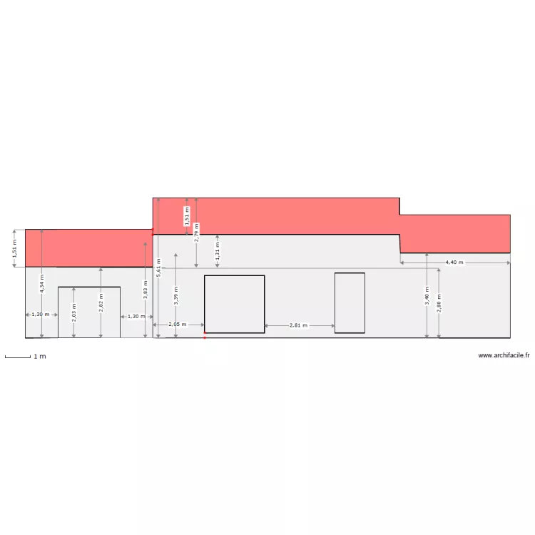 facade avant sans haut. Plan de facade avant sans haut. Plan de