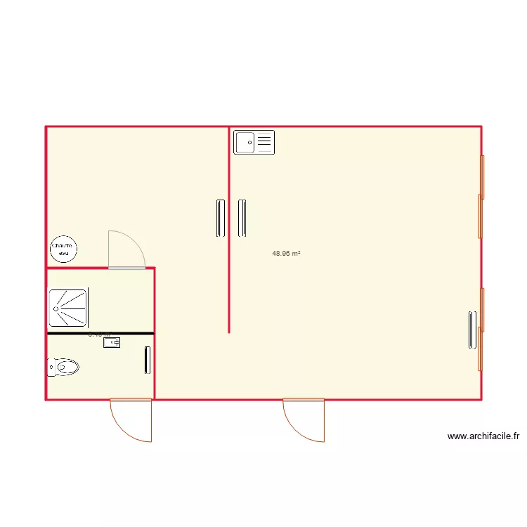 RDC 9500mm projet avec &eacute;tage. Plan de 