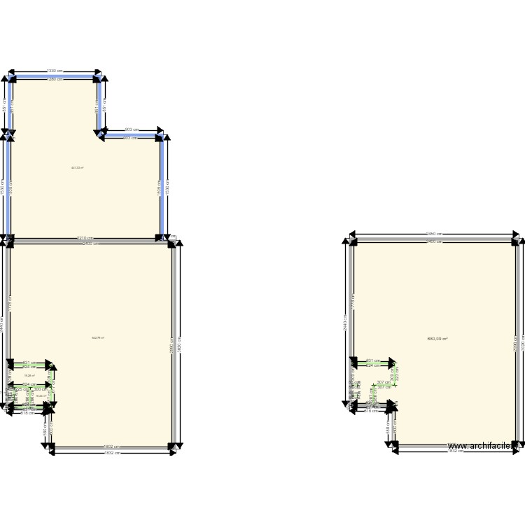 COLLARD. Plan de 6 pièces et 1801 m2