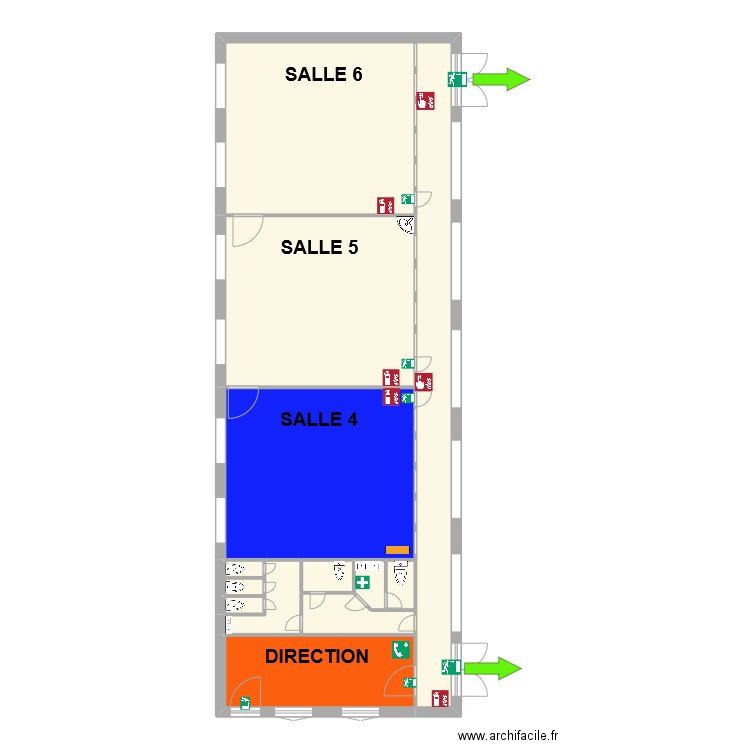 BATIMENT PRINCIPAL NORTKERQUE. Plan de 11 pièces et 102 m2