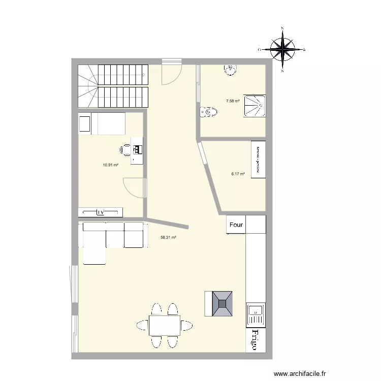 La maison de Patrick. Plan de 