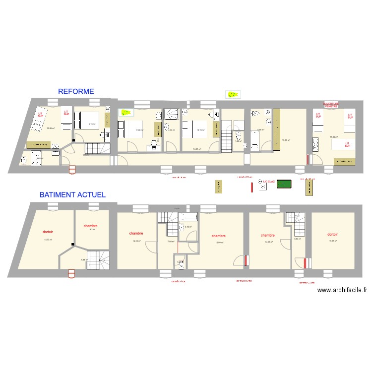 ETAGE IDEES. Plan de 0 pièce et 0 m2