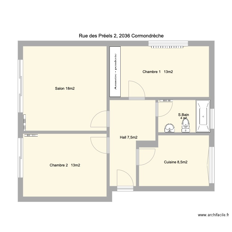 Plrées 2. Plan de 0 pièce et 0 m2