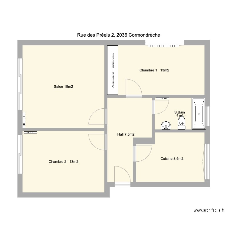 Plrées 2. Plan de 0 pièce et 0 m2