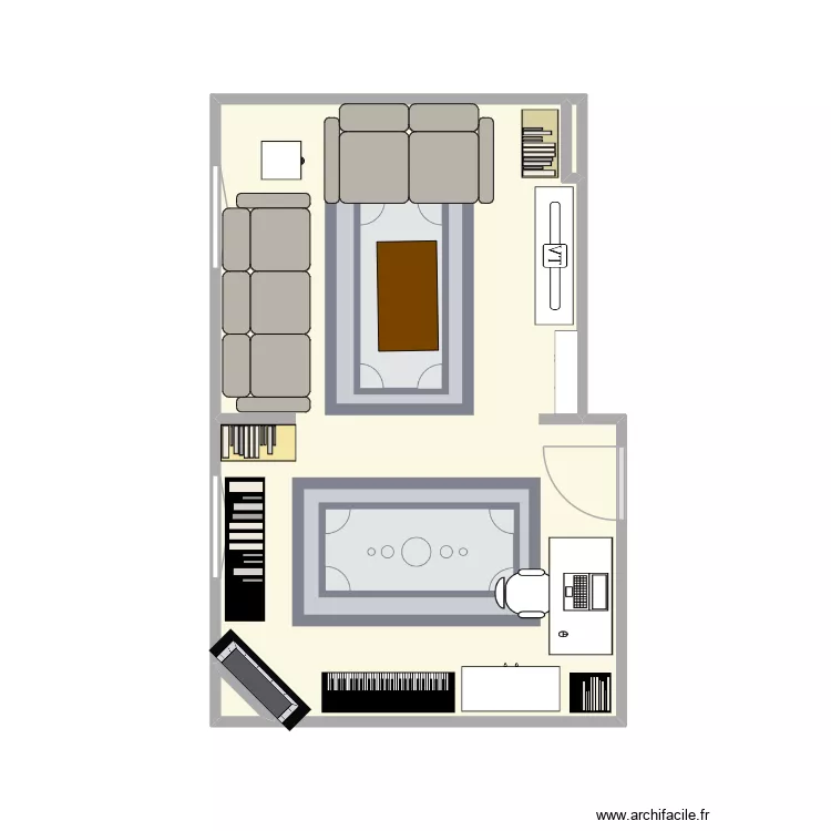 Maison. Plan de 3  et 23 m²