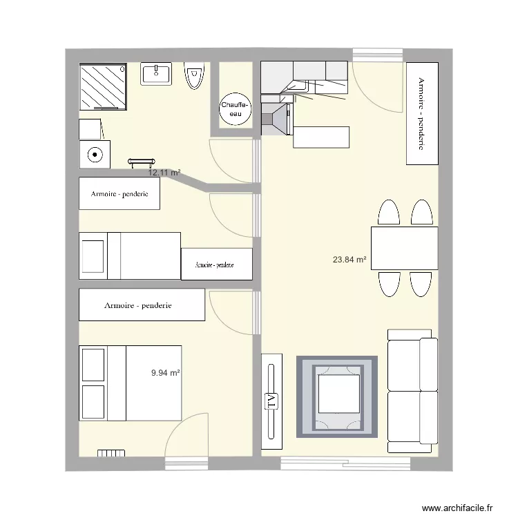 Appartement entier genovese. Plan de 