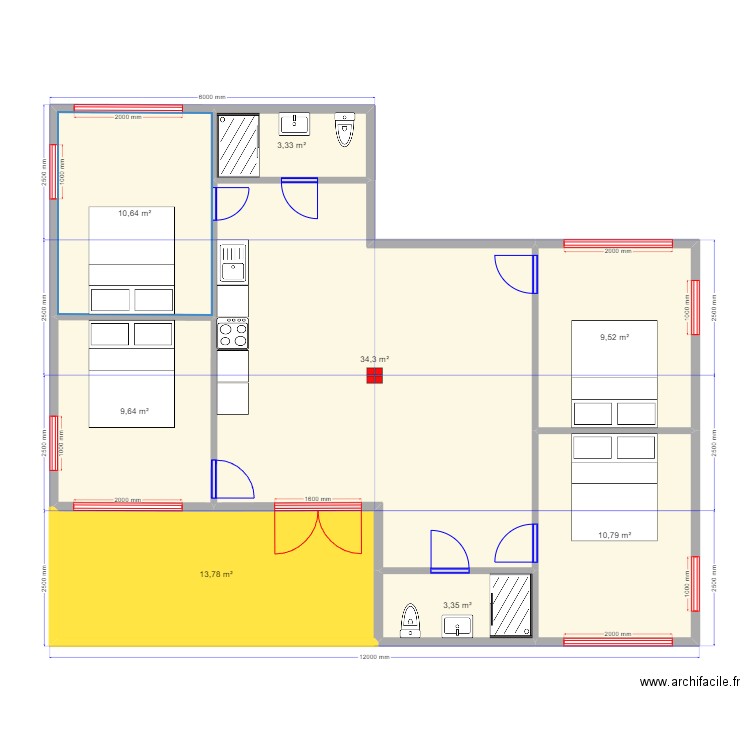 90 1 Старо. Plan de 0 pièce et 0 m2