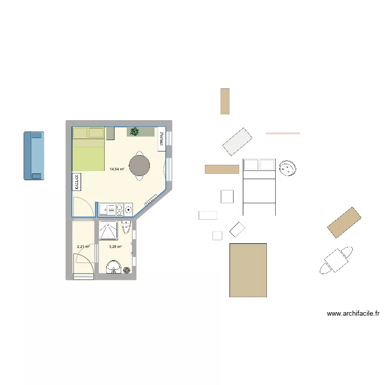 APT PARIS LIT. Plan de 