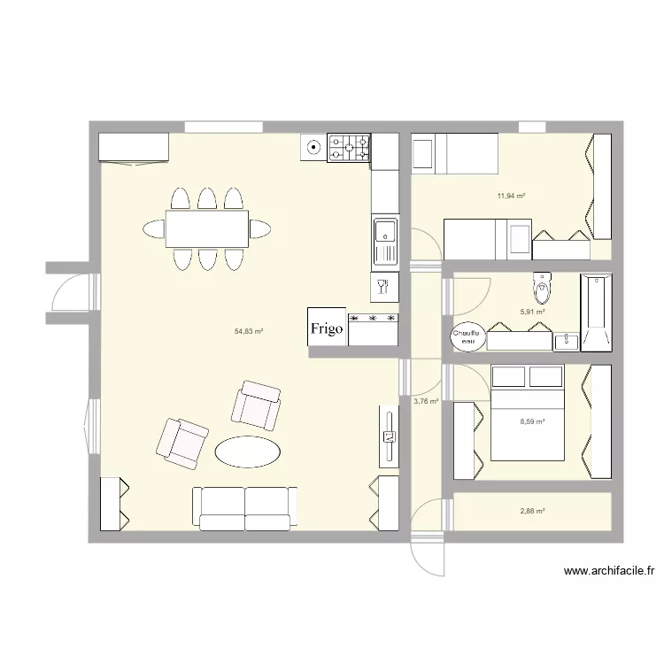 Kaktovik House little. Plan de 