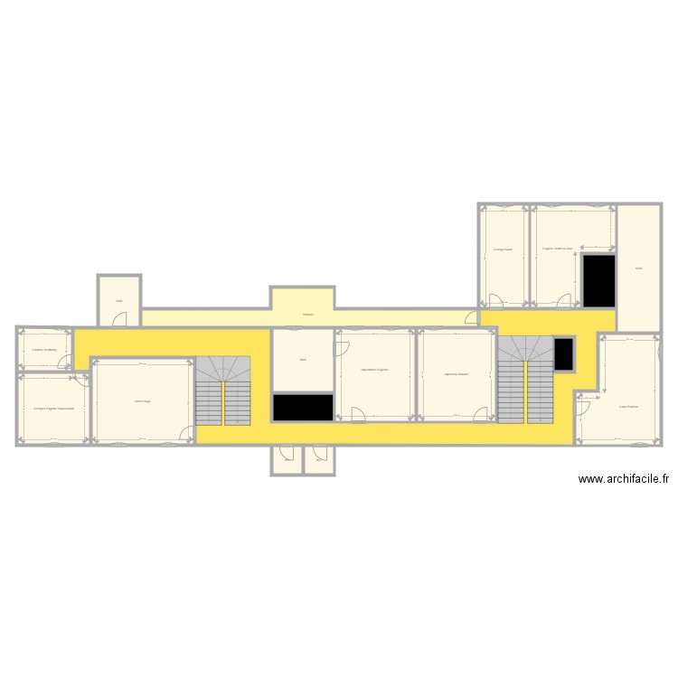 Etage Chateau des Granges. Plan de 0 pièce et 0 m2