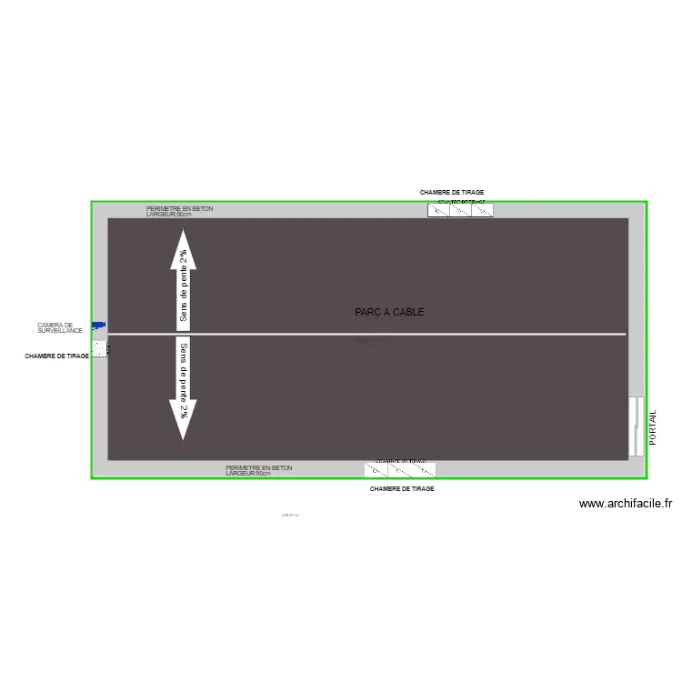 PARC A CABLE. Plan de 