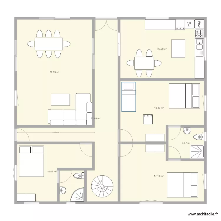 Maison de Guehouo. Plan de Maison de Guehouo. Plan de