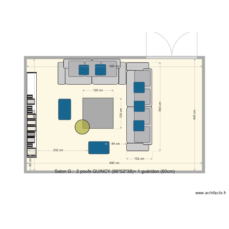 SALON H. Plan de 0 pièce et 0 m2