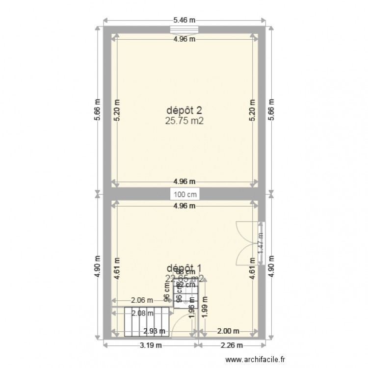 dépôt 2. Plan de 0 pièce et 0 m2