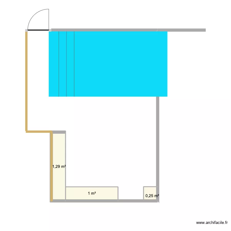 Piscine. Plan de 3 Pièces et 3 m² Piscine. Plan de 3 Pièces et 3 m²