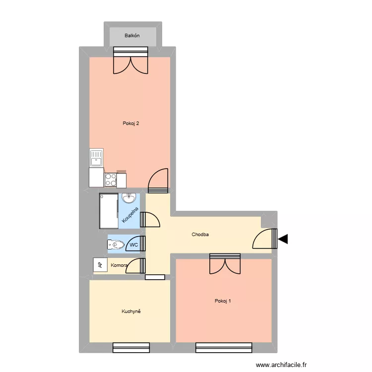 nám. Jiřího Myrona 2391 byt 1. Plan de 14 Pièces et 180 m² nám. Jiřího Myrona 2391 byt 1. Plan de 14 Pièces et 180 m²