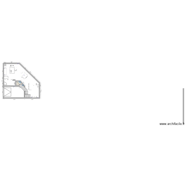 Soso 1. Plan de 1 pièce et 2 m2