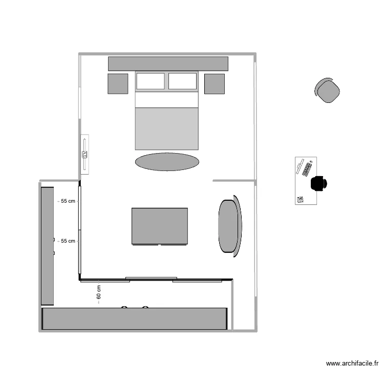VDA CHAMBRE MASTER 17B. Plan de 