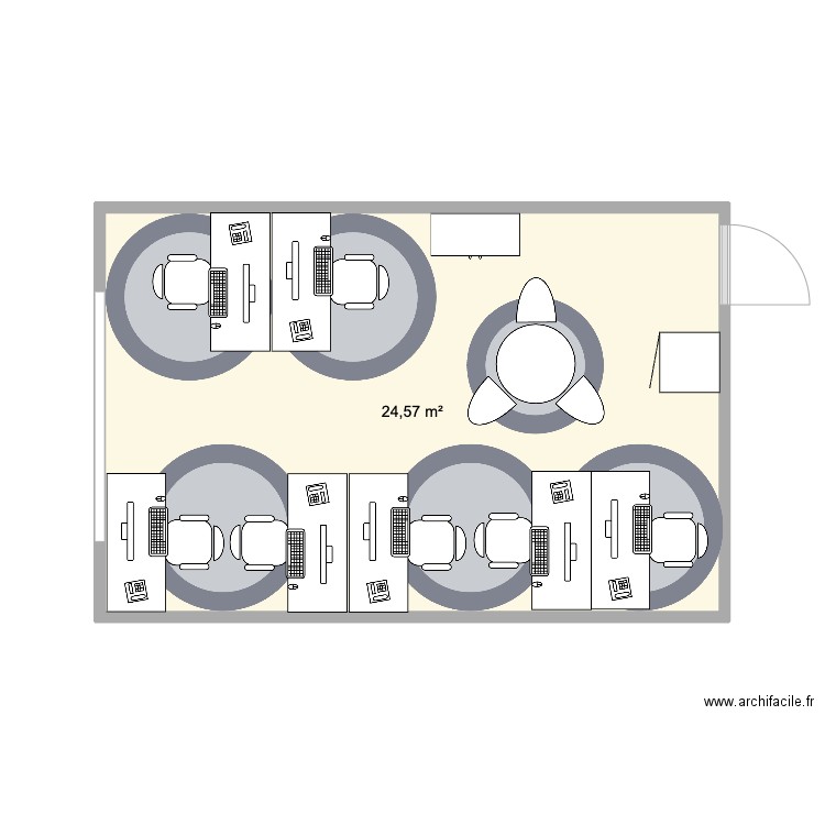 Endemika. Plan de 1 pièce et 25 m2
