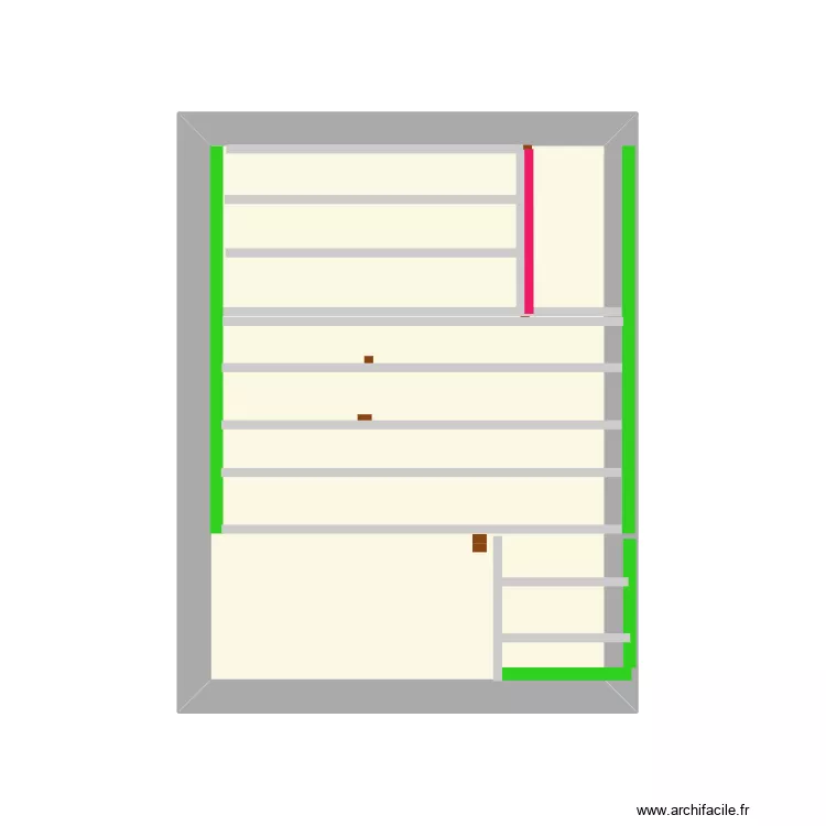 mezz. Plan de 1  et 13 m²