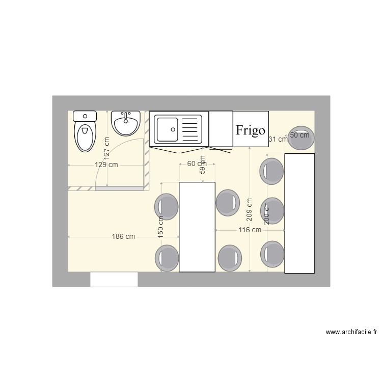 BARRA cuisine. Plan de 0 pièce et 0 m2