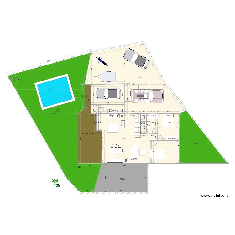 Massieux plan piscine . Plan de 0 pièce et 0 m2