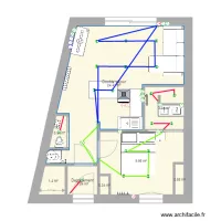 Appart RDC Electricite cablage trac&eacute;