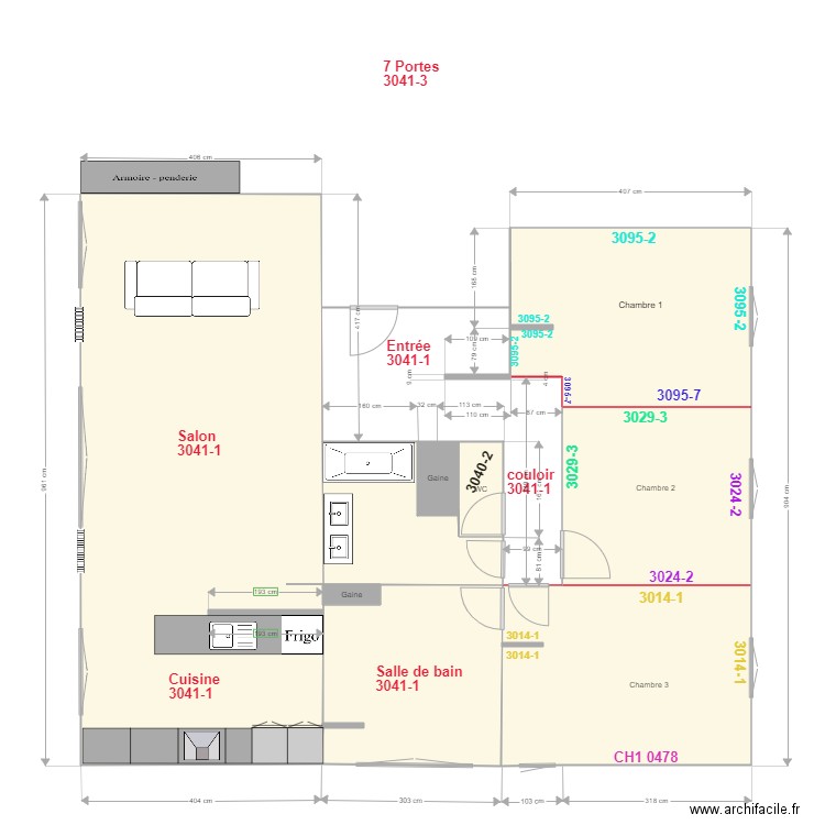 Option 4 peinture. Plan de 0 pièce et 0 m2