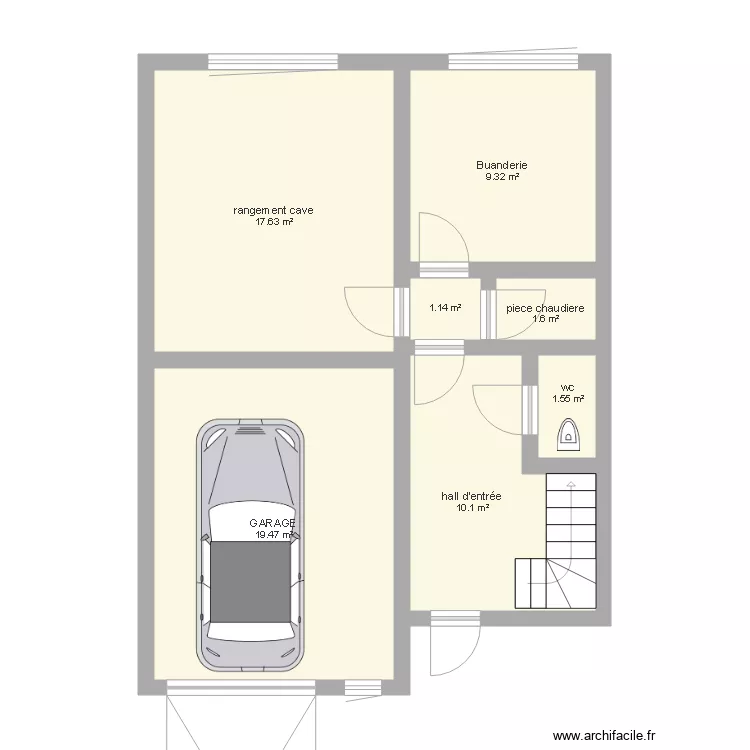 RDC aiseau centre. Plan de RDC aiseau centre. Plan de