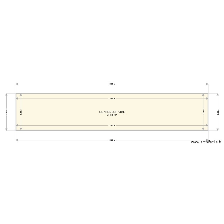 CONTENEUR VIDE. Plan de 0 pièce et 0 m2