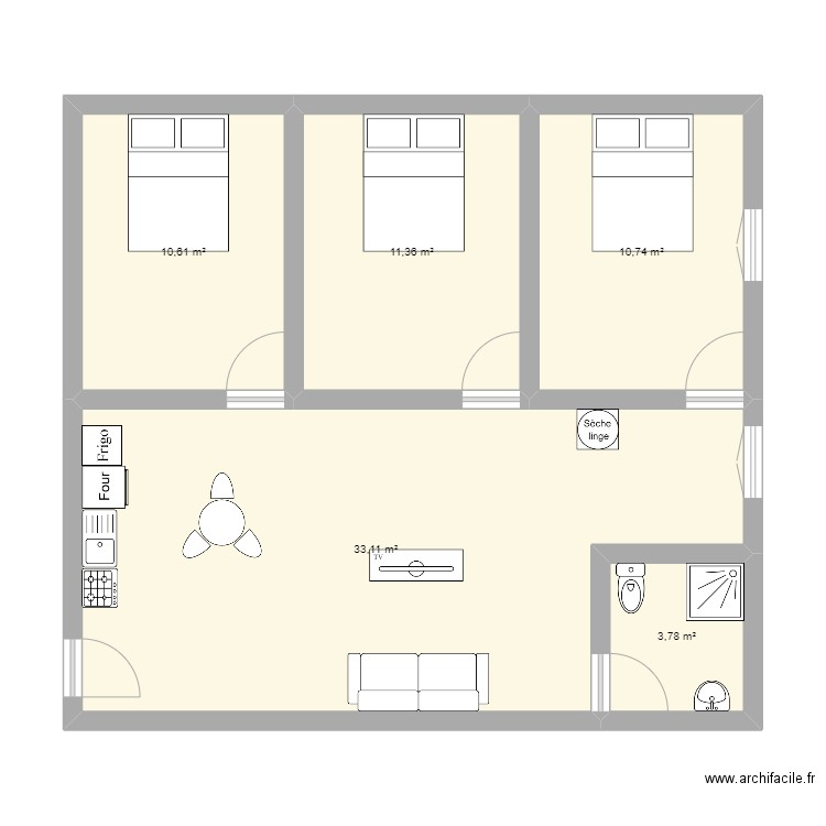 Appartement T4 Langdorf. Plan de 0 pièce et 0 m2