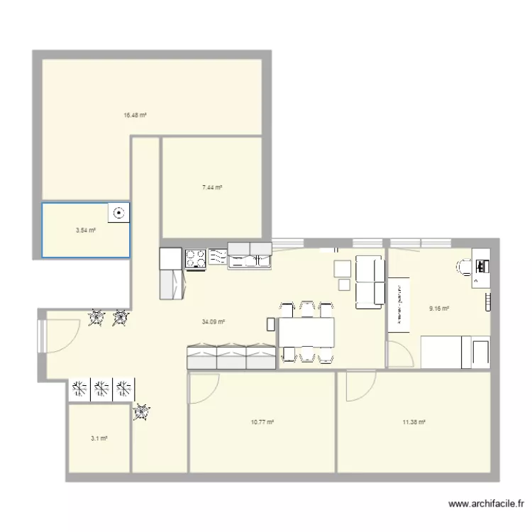Plan Evry 1 apr&egrave;s travaux V5. Plan de 