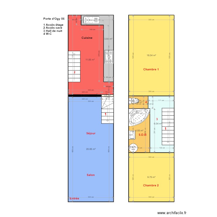 Porte. Plan de 0 pièce et 0 m2