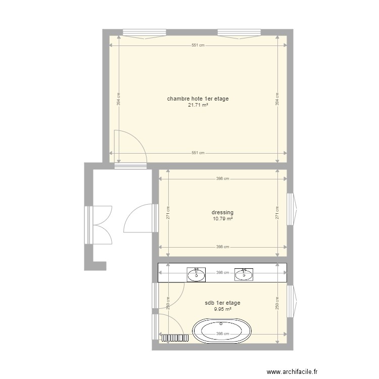 1 er etage gauche. Plan de 0 pièce et 0 m2