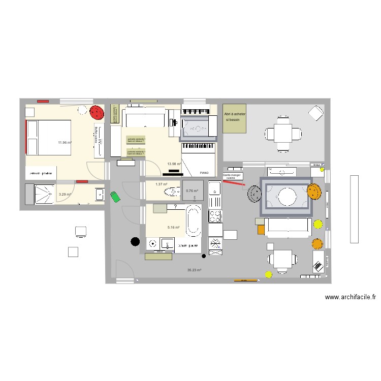 appart11. Plan de 0 pièce et 0 m2