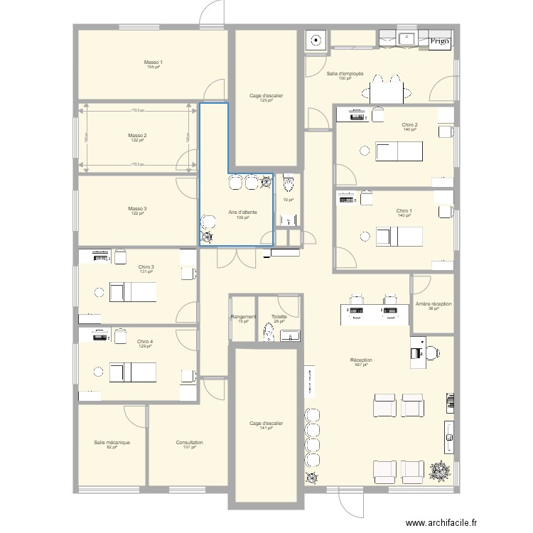 Clinique Maison Myre porte avant 6. Plan de 0 pièce et 0 m2