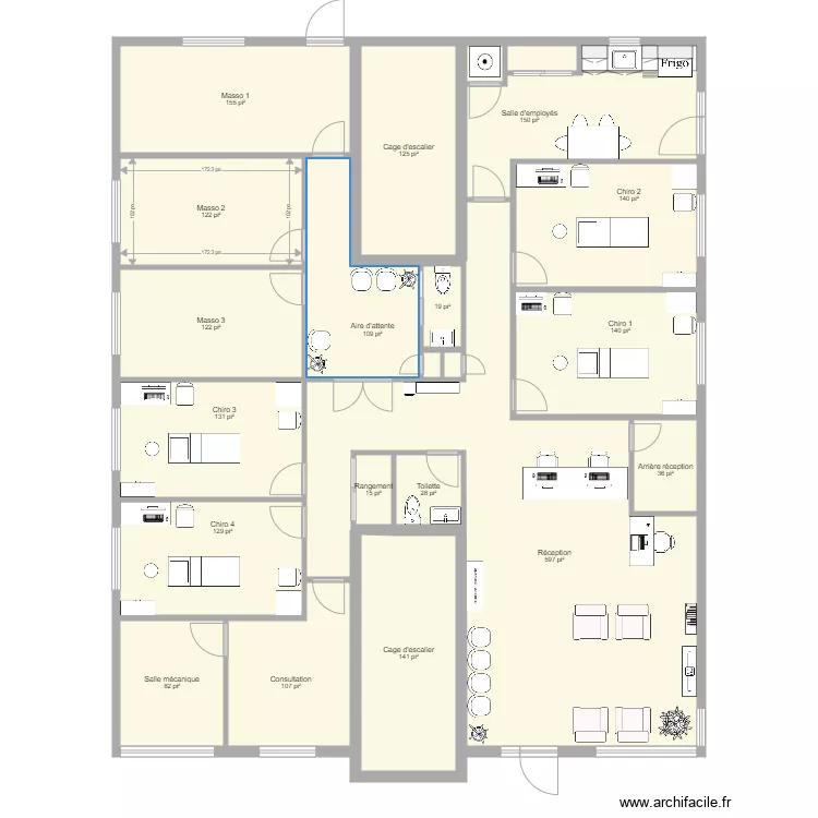 Clinique Maison Myre porte avant 6. Plan de 