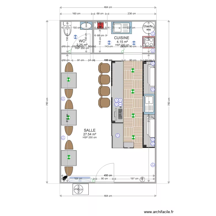 RESTAURANT. Plan de 